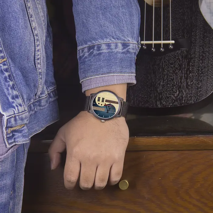 JEBass-Montre-bracelet à quartz pour hommes