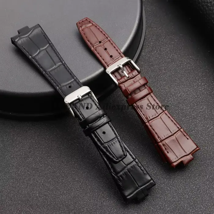 Bracelet de montre en cuir de vachette convexe pour Vacheron Constantin Overseas unisexe élégant pour homme et femme occasions spéciales et tous les jours