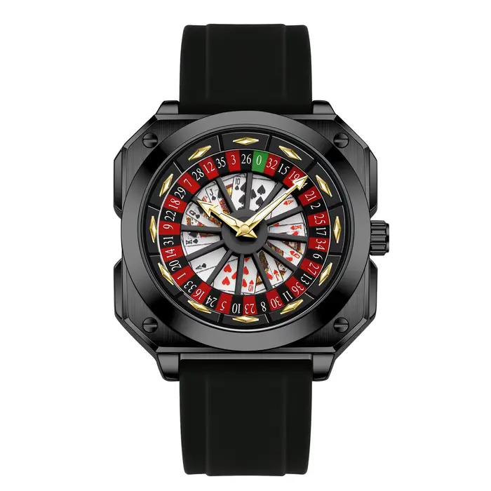 Nouvelles montres pour hommes sport dieu de la richesse montres rotatives à la mode créative lumineu
