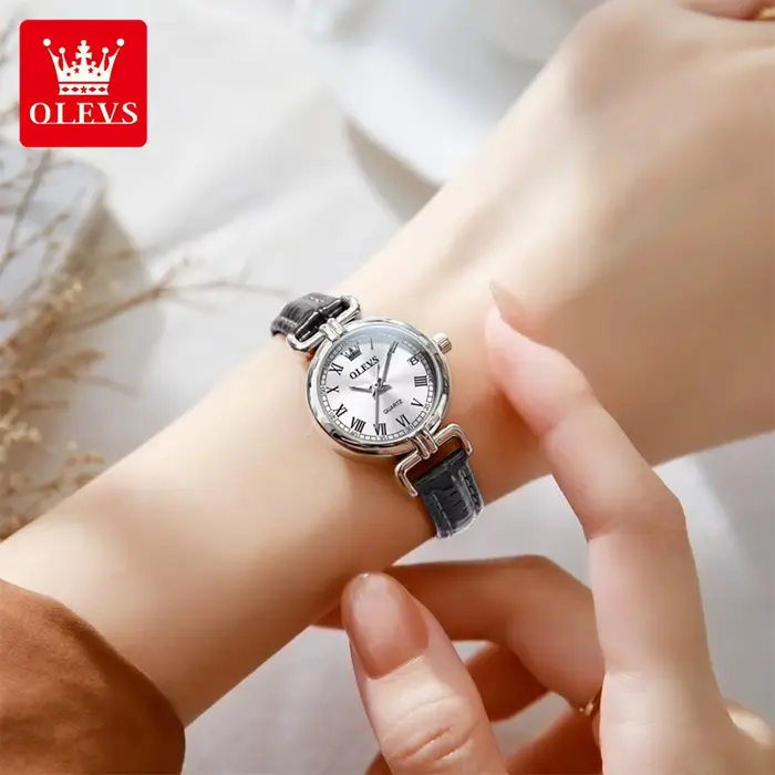 OLEVS 5645 nouvelles femmes montres élégant Original Date Quartz montre-bracelet étanche