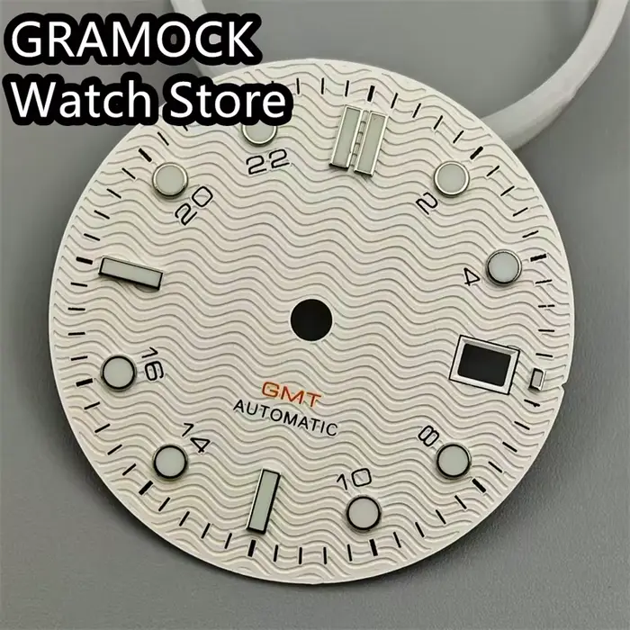 Cadran de montre GRAMOCK 31mm lumineux vert pour homme et femme adaptable à différents mouvements occasions spéciales