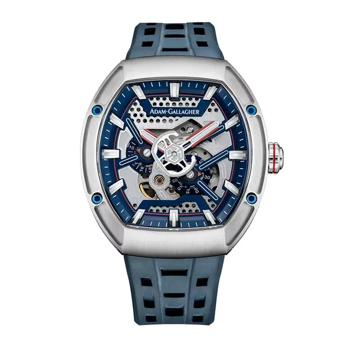 Montre mécanique WM Adam Gallagher homme résistante à l'eau avec mouvement automatique en acier inoxydable pour occasions spéciales