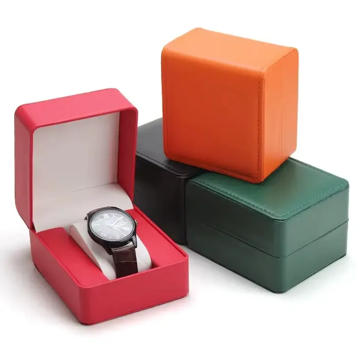 Boîte de rangement pour montres en simili cuir élégante pour protection et présentation à domicile ou en centre commercial pour homme et femme
