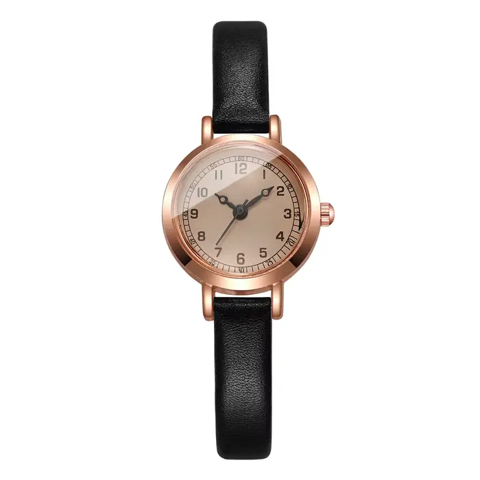 Mode petites femmes montres élégant Ultra-mince bracelet en cuir dames Quartz montre-bracelet Reloj