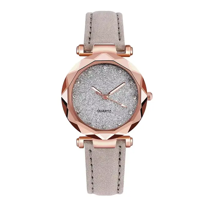 Montre en or rose avec strass pour femmes, élégante et sophistiquée pour occasions spéciales et tous les jours
