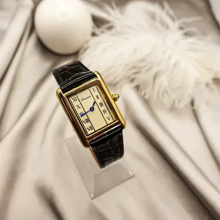 Femmes montre à Quartz de luxe Orologio boîtier en or Reloj chiffres romains