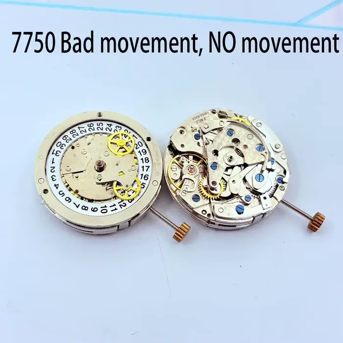 Accessoires de montre : Mouvement 7750 défectueux, démonté, 21600, 1 pièce, apprenez à l'utiliser