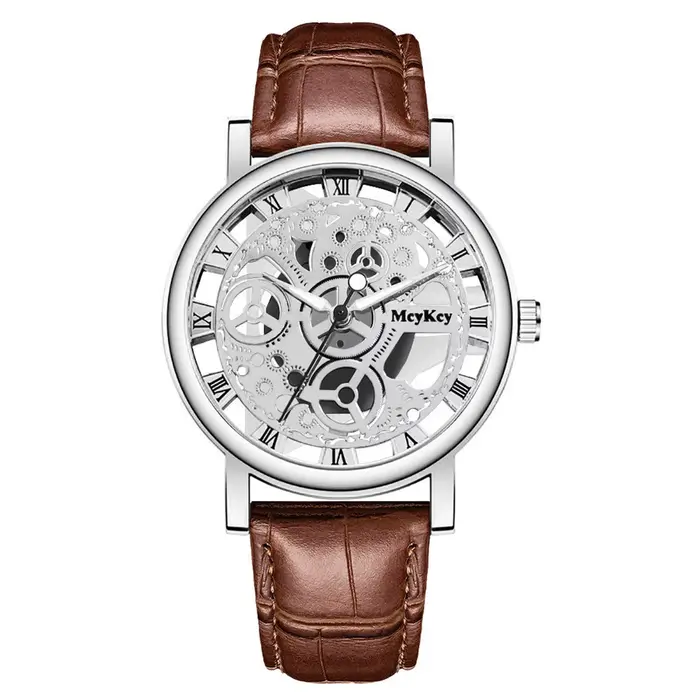 Montre à Quartz en alliage pour hommes, tendance, de haute qualité, à Six broches, avec ceinture en 