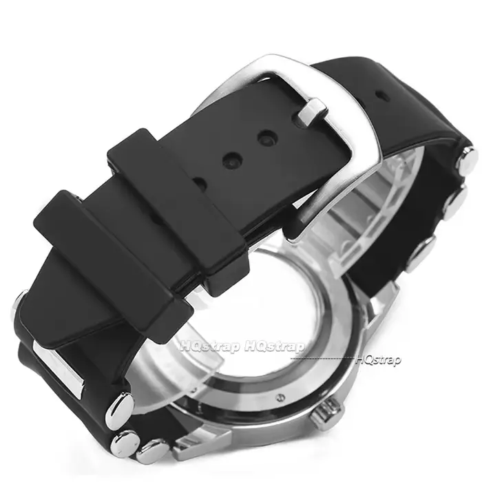 Bracelet de montre de Sport en Silicone noir étanche
