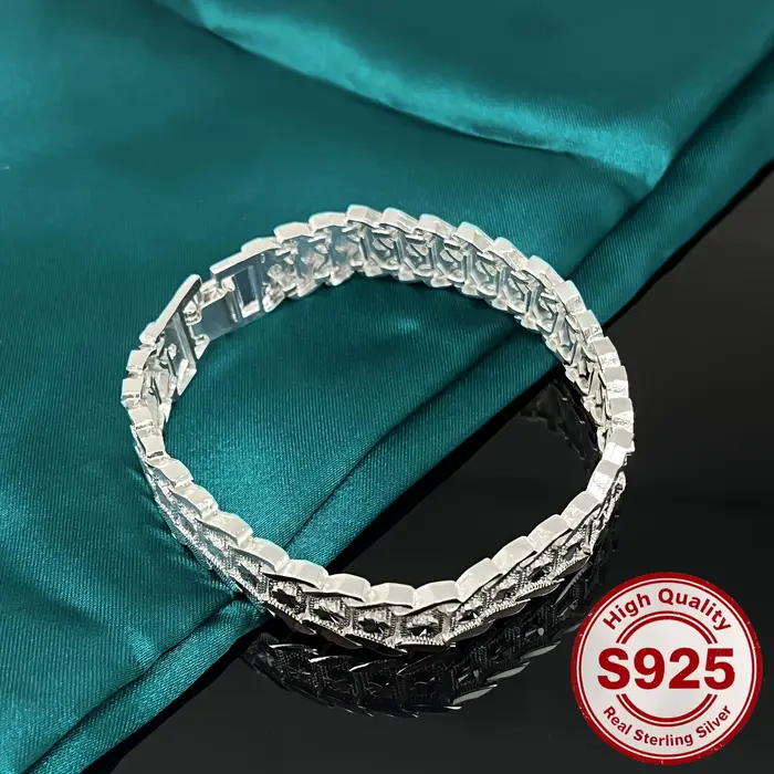 Nouveau Original 925 en argent sterling joli Bracelet large pour les femmes créateur de mode bijoux fête accessoires de mariage