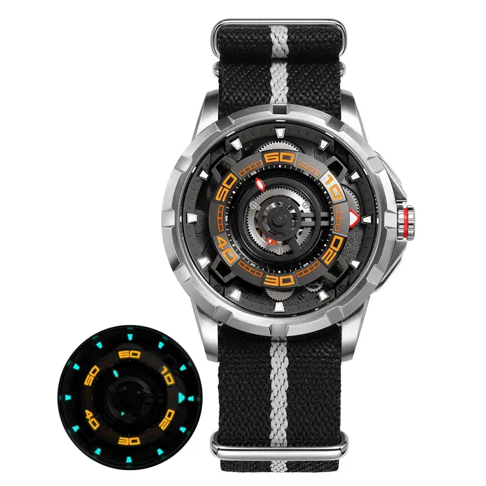 BERNY – montre squelette automatique pour hommes