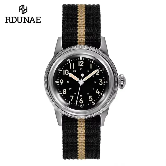Montre Quartz Inoxydable avec Bracelet Nylon pour Hommes Style Fashion Casual Occasions Spéciales