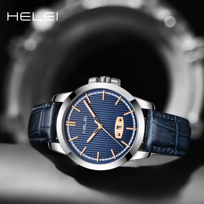 Montre décontractée à quartz pour homme HELEI* Herey authentique