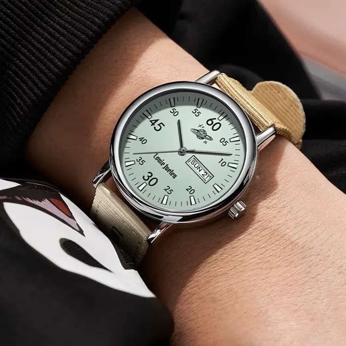 LOUIE JUELEN Montre personnalisée vintage américaine pour hommes