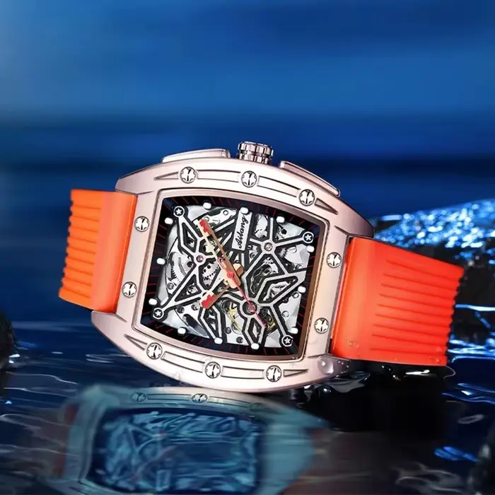Montre mécanique de luxe Daniel Gorman en acier inoxydable avec mouvement automatique pour homme et femme occasions spéciales et activités physiques