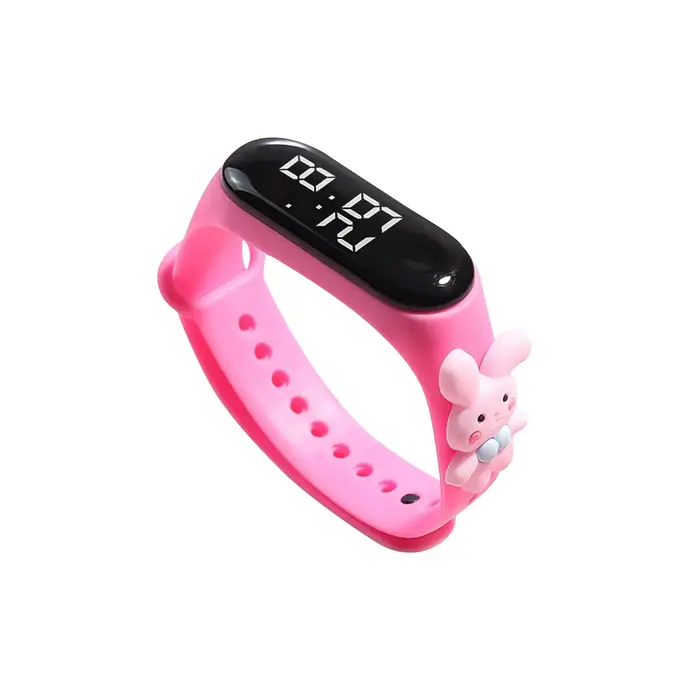 Montre intelligente multicolore pour enfants design numérique bracelet silicone ajustable pour filles et garçons occasions spéciales