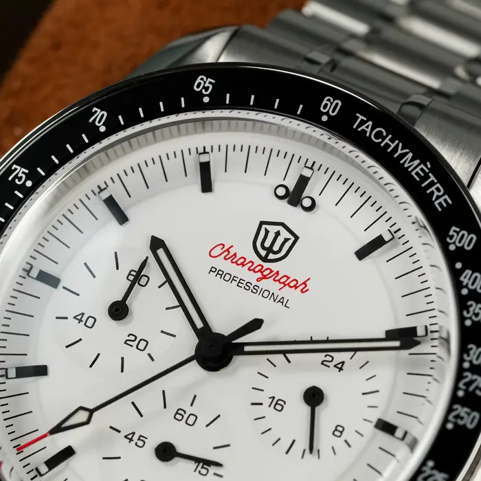 Watchdives WD1860 montres chronographe de sport VK63 montre-bracelet à Quartz Ar saphir Bgw9 acier inoxydable 200M étanche 40Mm montre