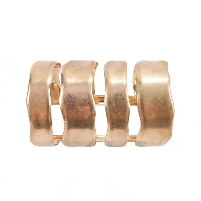 Bracelet manchette doré moderne et audacieux