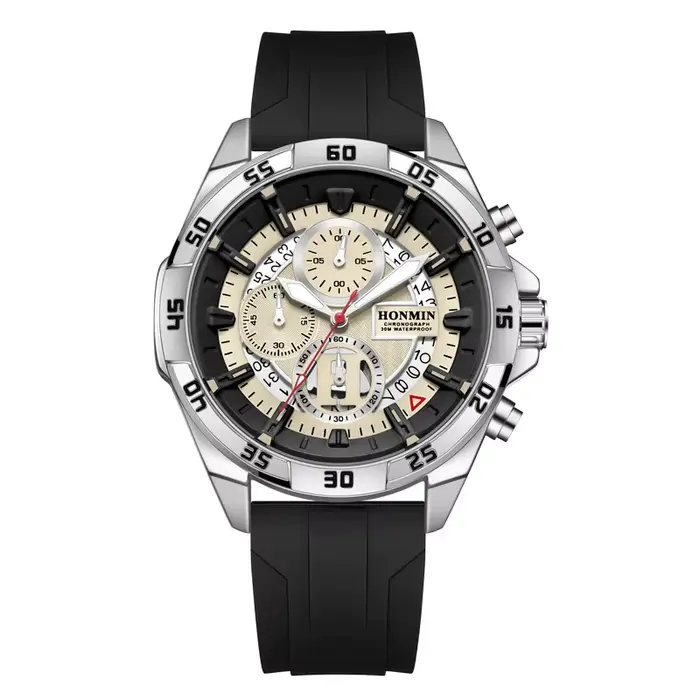 Montre HONMIN à Quartz multifonctionnelle homme étanche avec chronographe et affichage de date pour activités sportives et occasions spéciales