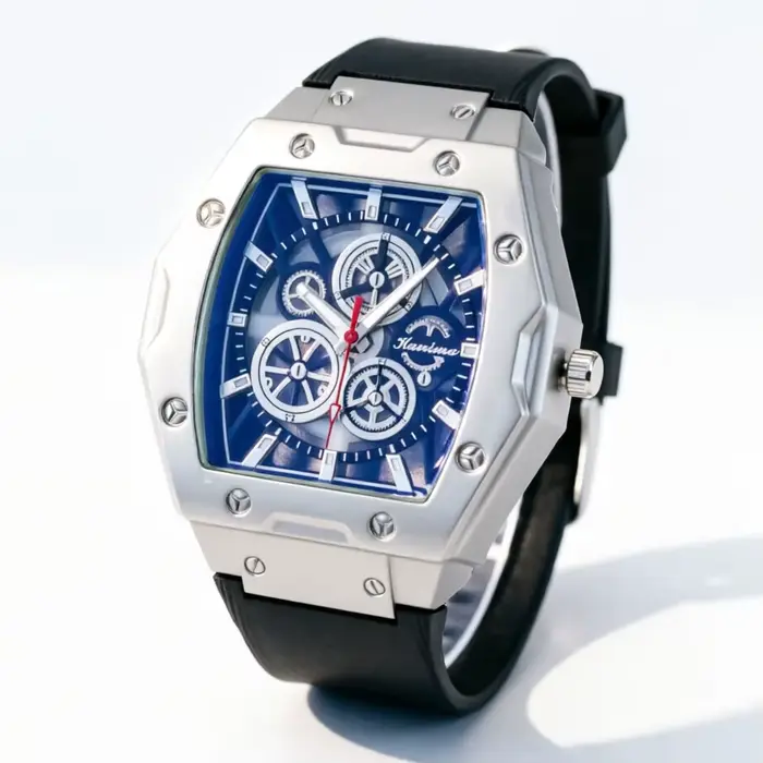 Montre pour homme avec bracelet en silicone ajouré, style business décontracté, montres pas chères, 