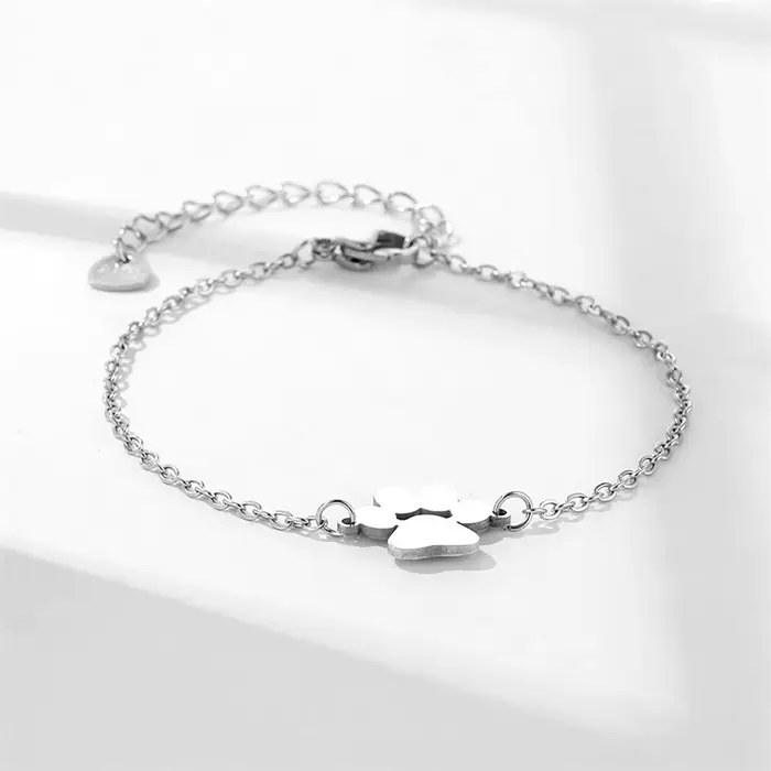 Bracelet à breloques en forme de patte de chien mignon pour femmes et hommes