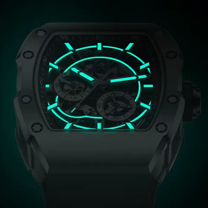 Montre mécanique pour hommes avec cristal saphir