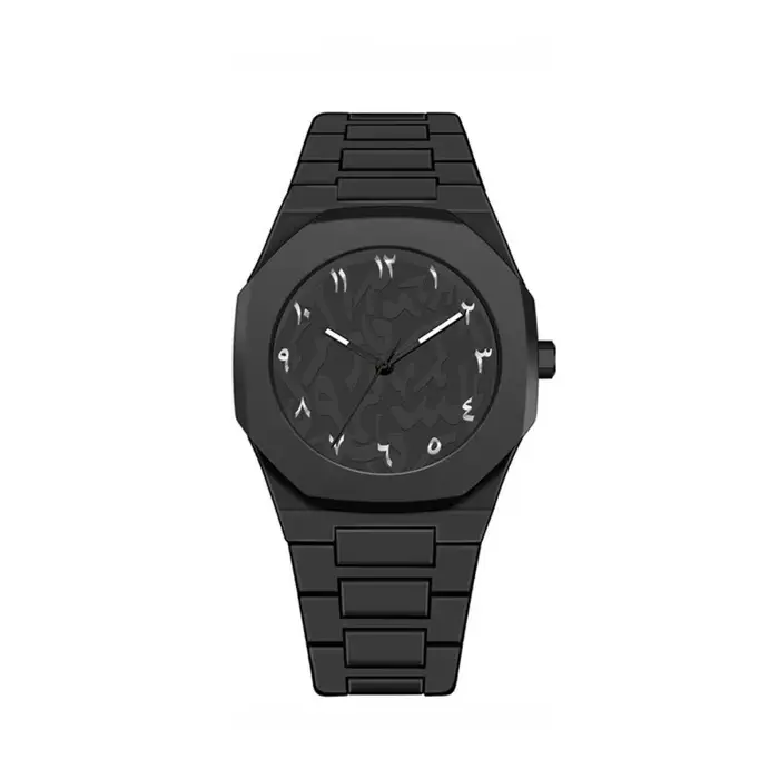 Montre à cadran arabe étanche avec bracelet en plastique