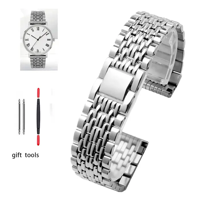 Bracelet de montre en acier inoxydable 180mm pour montres Tissot 1853 Everytime élégant pour homme occasions spéciales