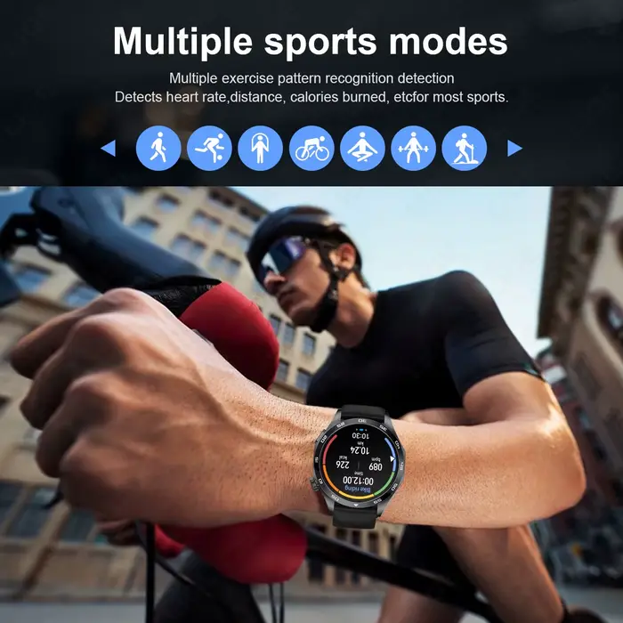 Montre intelligente homme LIGE bracelet santé ECG Bluetooth musique sport fitness caméra à distance