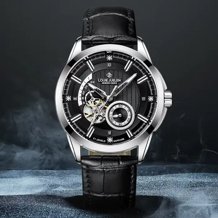 Montre automatique pour homme en acier inoxydable