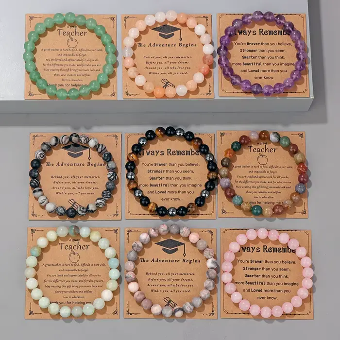 Bracelets de perles d'agate indienne à la mode