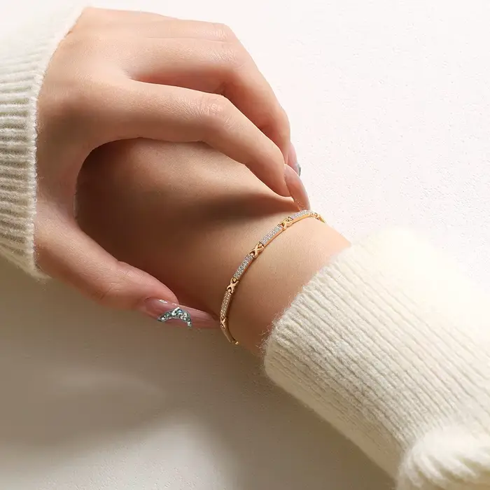 ATTAGEMS – Bracelets Moissanite éblouissants à Double rangée