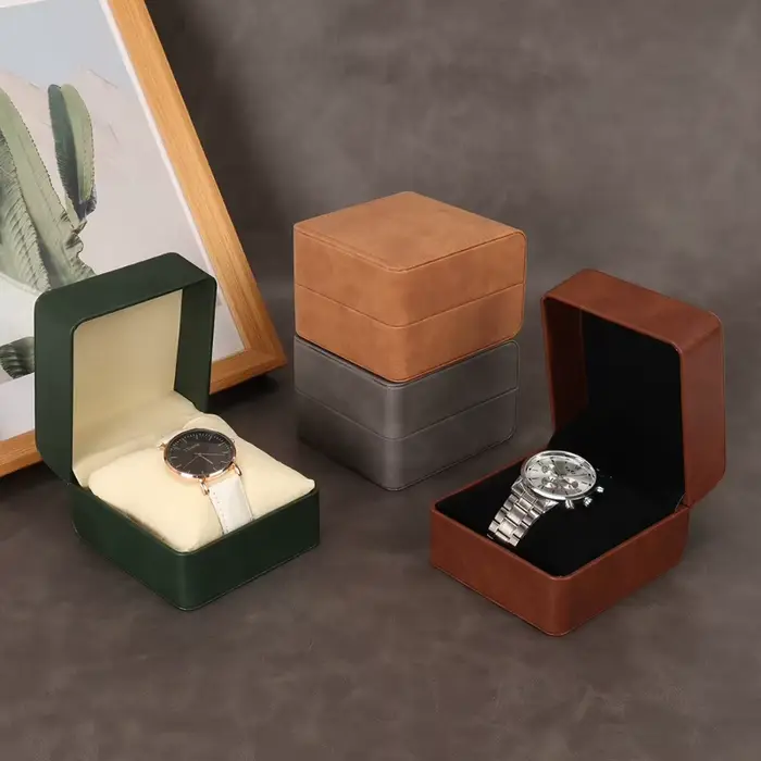 Boîte à montres en cuir de luxe élégante pour hommes occasionnels spéciaux cadeau de collection de montres