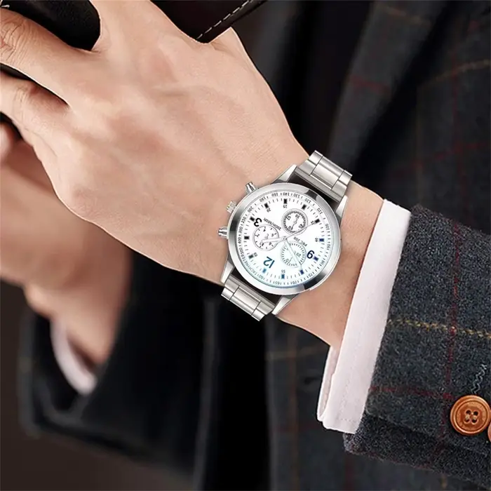 2025 mode hommes montres de luxe hommes d'affaires en acier inoxydable montre à quartz décontractée pour homme montre-bracelet Relogio Masculino Relógio