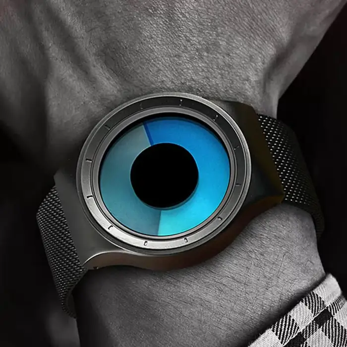 Cadeau créatif montres à Quartz hommes haut à la mode marque décontracté en acier inoxydable maille bande unisexe montre horloge mâle femme Gentleman