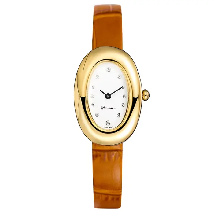 Femmes montre à Quartz de luxe chiffres romains Reloj Vintage Simple horloge ovale dames en cuir noir Orologio or argent montre-bracelet