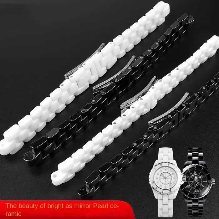 Bracelet de montre en céramique perlée pour CHA-N-EL hommes et femmes Couples