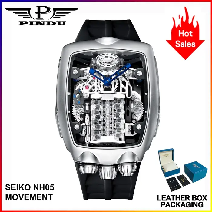 Montre PINDU Design, nouvelle montre de luxe de marque haut de gamme, sport militaire, homme, NH05, 