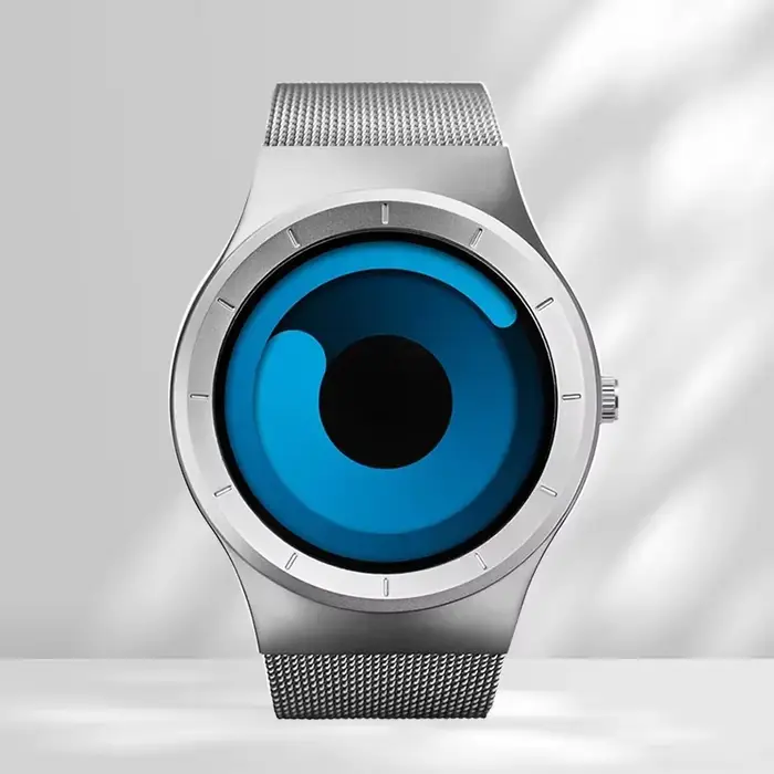 Cadeau créatif montres à Quartz hommes haut à la mode marque décontracté en acier inoxydable maille