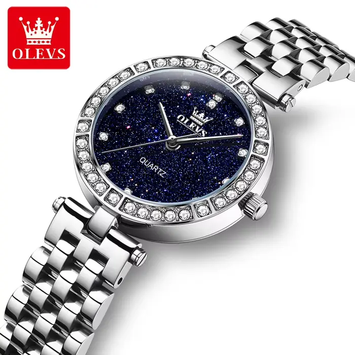 OLEVS luxe haut marque femmes montres élégant mode ciel étoilé cadran montre à Quartz