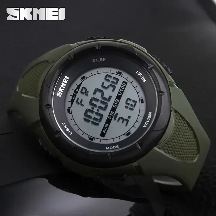 Montre sportive numérique Skmei 1025 résistante aux chocs pour hommes occassions spéciales sportives et quotidiennes