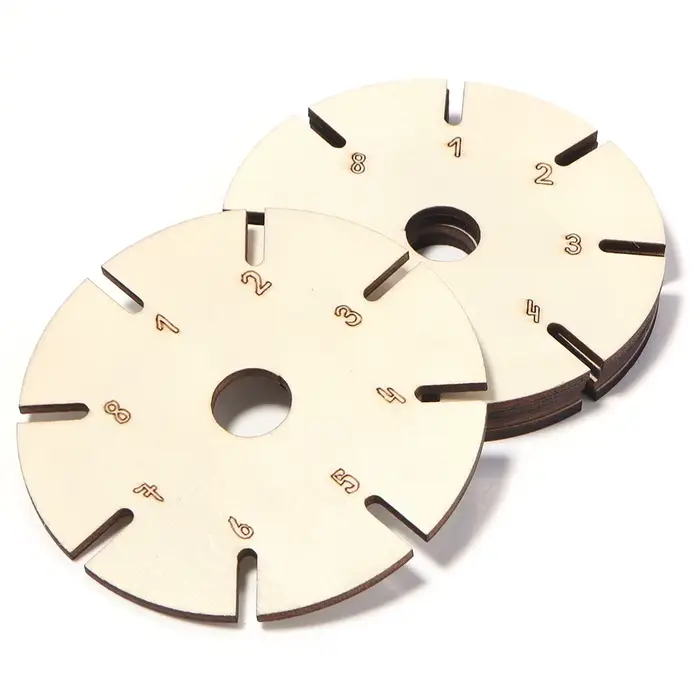 Lot de 5 disques ronds en bois pour tressage de bracelets, cordons de tricot et fabrication de bijou