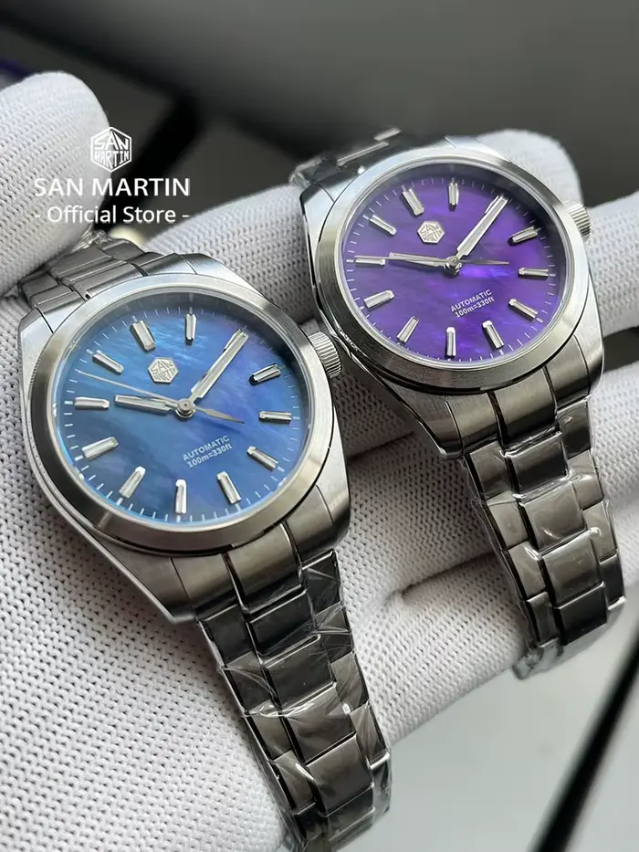 San Martin 39mm vadrouille cadran Sport Gada montre de luxe robe hommes mis5 90S5 automatique mécanique montre-bracelet étanche 100m SN0144