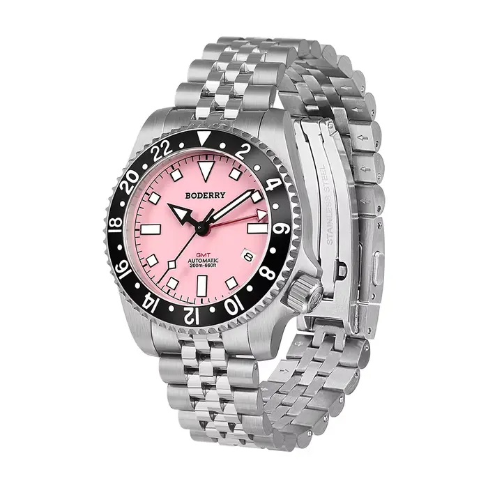 Boderry ADMIRAL GMT montre plongeur montres titane NH34 mouvement 200M étanche montre-bracelet automatique hommes femmes