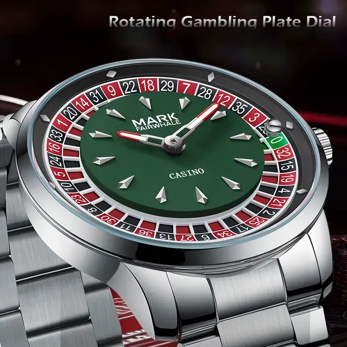 Mark Fairwhale 2025 nouvelle marque supérieure hommes montre à Quartz chiffres arabes cadran rotatif Roulette