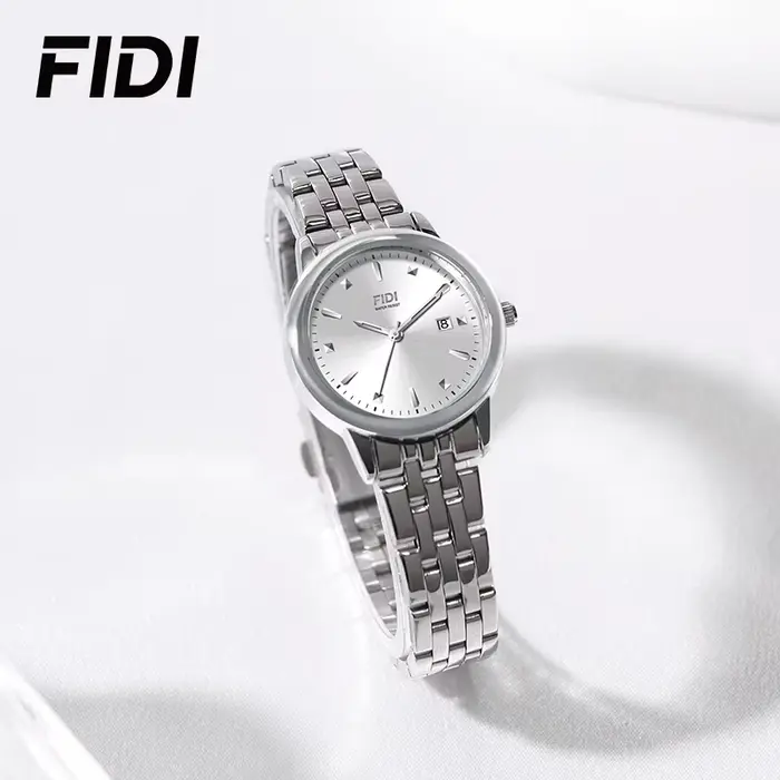 Montre FIDI élégante pour femmes avec fonction date, résistante à l'eau, idéale pour les occasions formelles et les tenues de tous les jours
