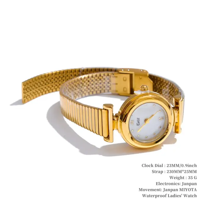 Yhpup – montre pour dames en acier inoxydable, avec mouvement japonais, étanche, poli et brillant, p