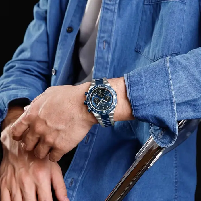 NAVIFORCE montre de mode pour hommes de haute qualité de luxe en acier inoxydable étanche classique montres à Quartz mâle grand visage horloge