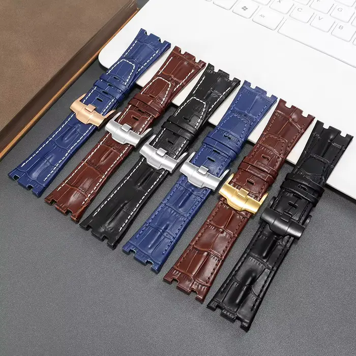 Bracelet de montre en cuir véritable 28mm pour hommes Royal Oak Offshore Series accessoires de montres élégants occasions spéciales