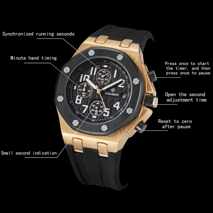 Cagarny – montre chronographe pour hommes